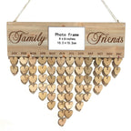 Gifts for Moms Dads - Wooden Family Birthday Reminder Calendar Board