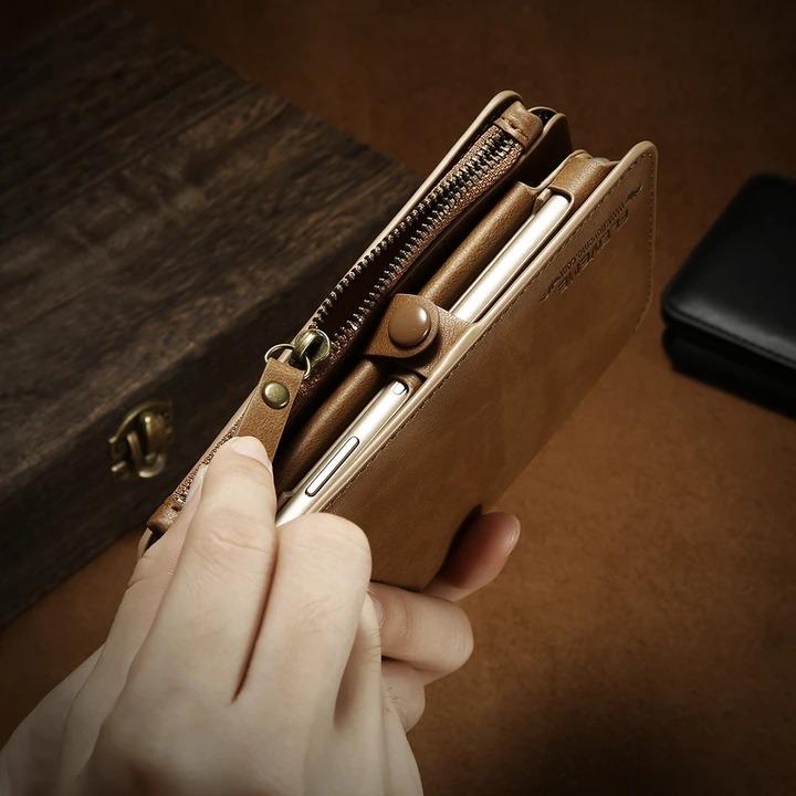 Classic Retro Stand Wallet Case for iPhone