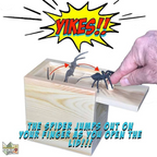 Wooden Spider Scare Prank Box-Have a gift for you-Only 50 Left