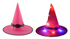 (2Pcs)HALLOWEEN Decorations Glowing Witch Hat Decorations 2 in 1 Hanging/Wearable