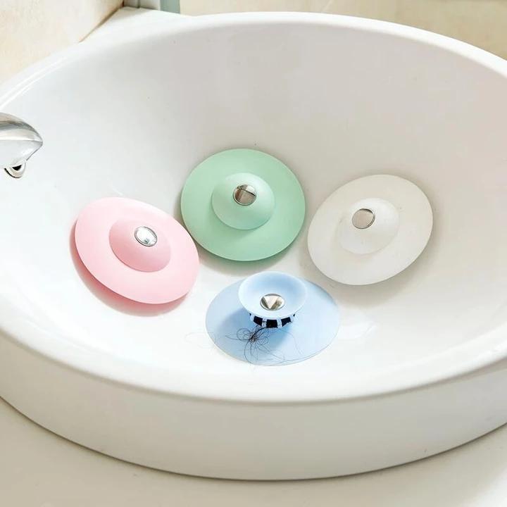 Press Type Silicone Sink Strainers, Kitchen Bathroom Anti-Clogging Sink Filter Sundry Catchers Floor Drain Cover