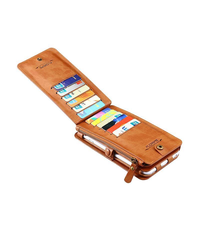 Classic Retro Stand Wallet Case for iPhone