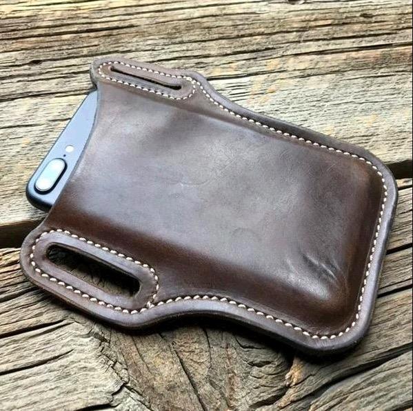 Retro Short Cell Phone Case Belt Bag Purse.