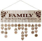 Xmas Sale Buy 2 Get 1 Free - Wooden Family Birthday Reminder Calendar Board