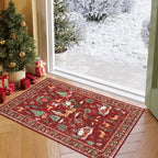 🎄🔥Soft Christmas Tree Santa Claus Carpet Runner
